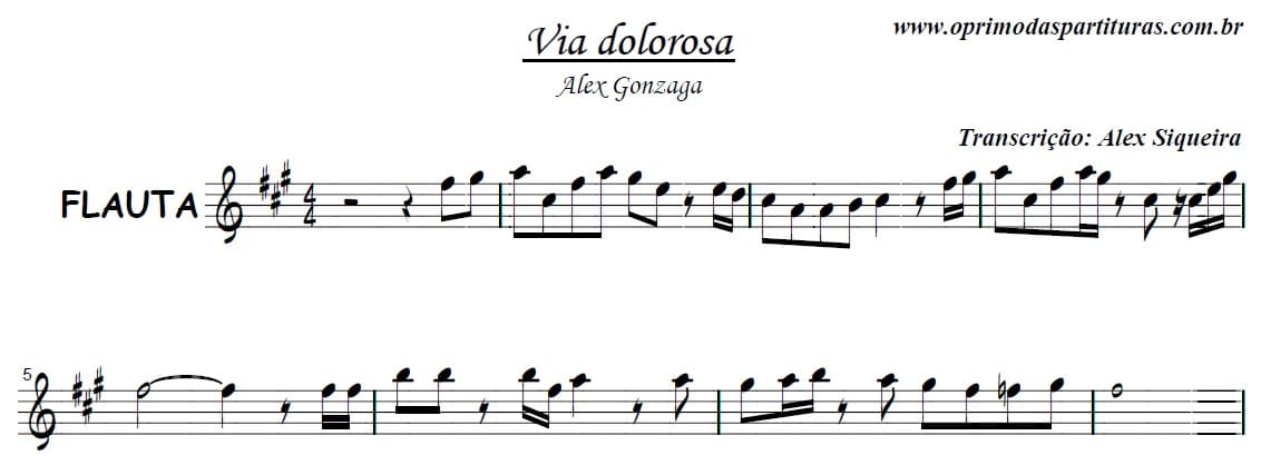 Via Dolorosa Partitura Flauta O Primo Das Partituras Hot Sex Picture