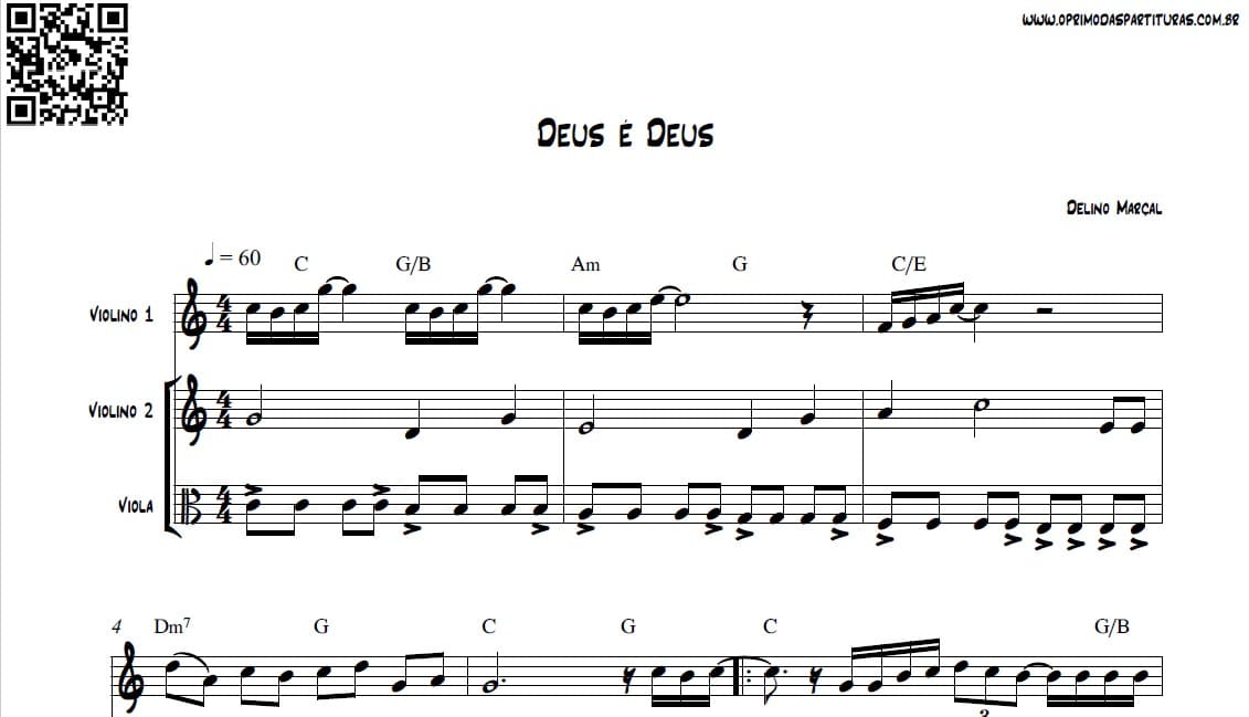 Deus Deus Partitura Trio Cordas O Primo Das Partituras