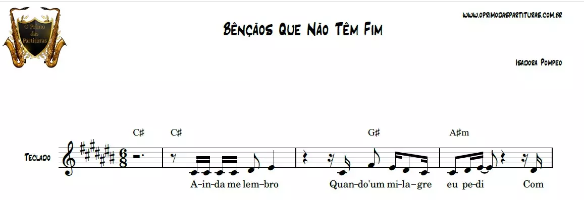 Partitura B N Os Que N O T M Fim Teclado O Primo Das Partituras