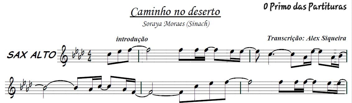 Partitura Caminho no Deserto - Soraya Moraes