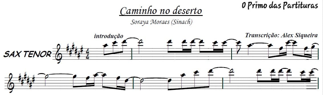 CAMINHO NO DESERTO Soraya Moraes [Partitura p/ Violino