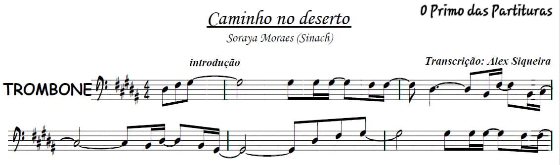 Partitura Caminho no Deserto - Soraya Moraes