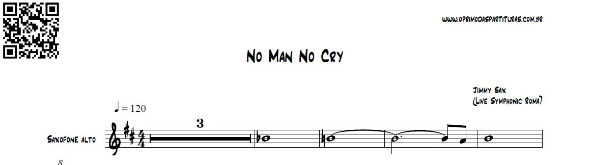No Man No Cry Sax Alto O Primo Das Partituras 